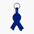 Awareness Ribbon Flexible Key Tag with Split Ring — view 3