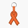 Awareness Ribbon Flexible Key Tag with Split Ring — view 7