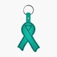 Awareness Ribbon Flexible Key Tag with Split Ring — view 10