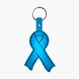Awareness Ribbon Flexible Key Tag with Split Ring — view 11