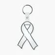 Awareness Ribbon Flexible Key Tag with Split Ring — view 12