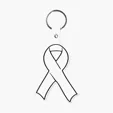Awareness Ribbon Flexible Key Tag with Split Ring — view 19