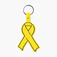 Awareness Ribbon Flexible Key Tag with Split Ring — view 20