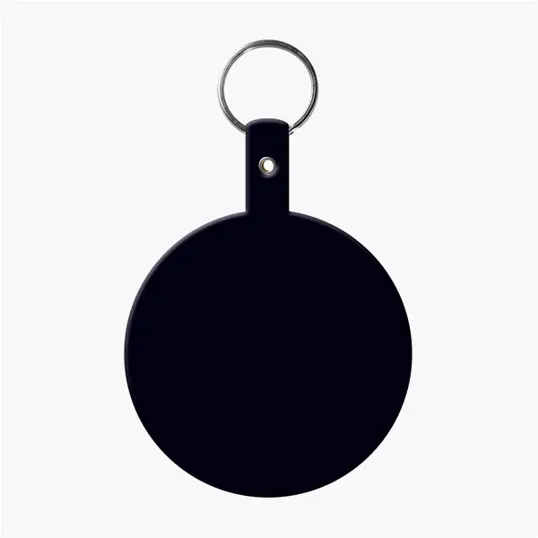 Large Circle Flexible Key Tag with Keychain — view 2