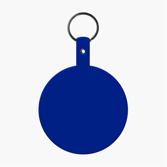 Large Circle Flexible Key Tag with Keychain — view 3