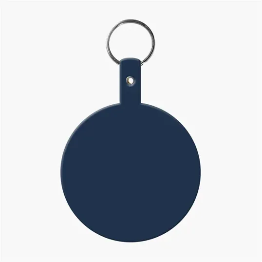 Large Circle Flexible Key Tag with Keychain — view 4