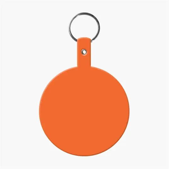Large Circle Flexible Key Tag with Keychain — view 7