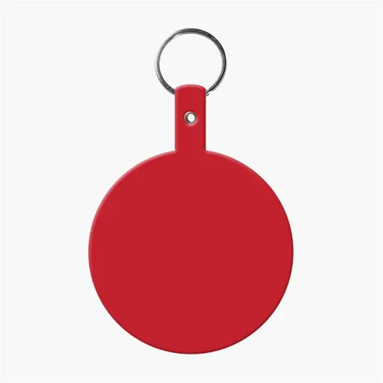 Large Circle Flexible Key Tag with Keychain — view 8