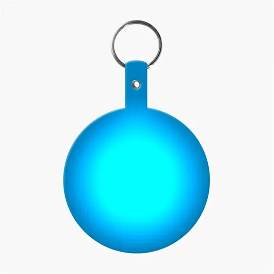 Large Circle Flexible Key Tag with Keychain — view 10