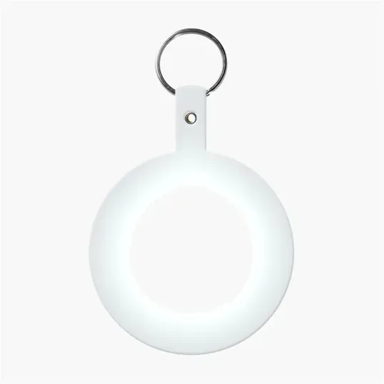 Large Circle Flexible Key Tag with Keychain — view 11