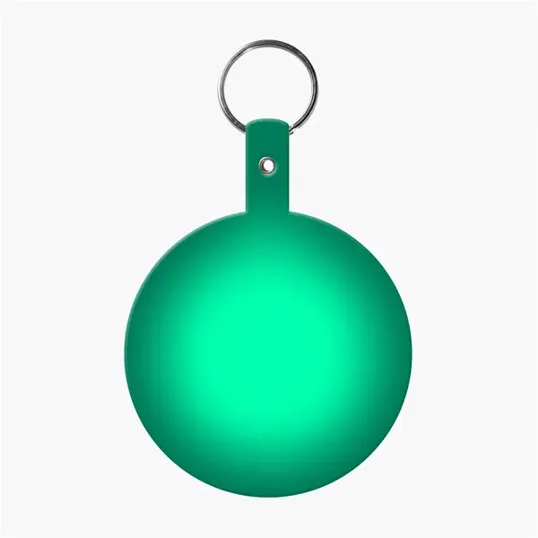 Large Circle Flexible Key Tag with Keychain — view 12
