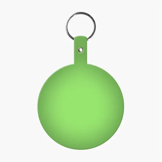 Large Circle Flexible Key Tag with Keychain — view 13