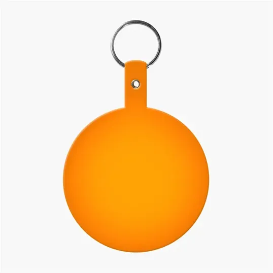 Large Circle Flexible Key Tag with Keychain — view 14
