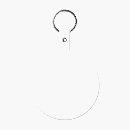 Large Circle Flexible Key Tag with Keychain — view 17