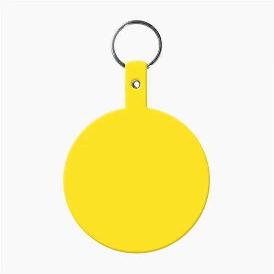 Large Circle Flexible Key Tag with Keychain — view 18