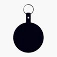 Large Circle Flexible Key Tag with Keychain — view 2