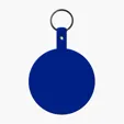 Large Circle Flexible Key Tag with Keychain — view 3
