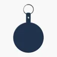 Large Circle Flexible Key Tag with Keychain — view 4