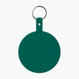 Large Circle Flexible Key Tag with Keychain — view 5