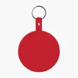 Large Circle Flexible Key Tag with Keychain — view 8