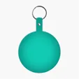 Large Circle Flexible Key Tag with Keychain — view 9