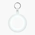 Large Circle Flexible Key Tag with Keychain — view 11