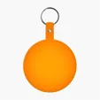 Large Circle Flexible Key Tag with Keychain — view 14