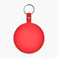 Large Circle Flexible Key Tag with Keychain — view 16