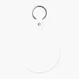 Large Circle Flexible Key Tag with Keychain — view 17