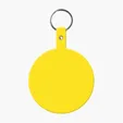 Large Circle Flexible Key Tag with Keychain — view 18