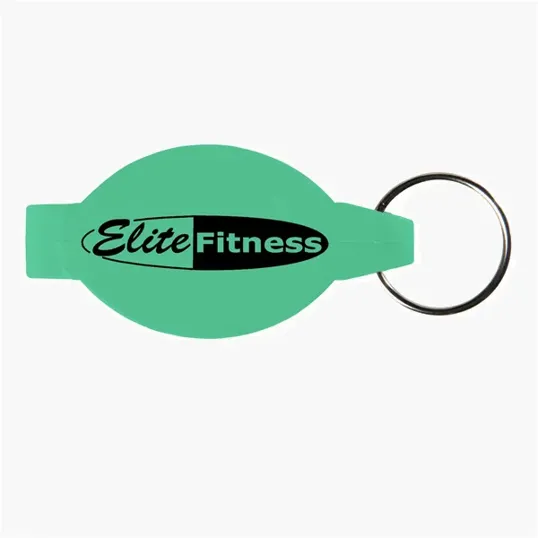 Elliptical Bottle Opener Beverage Wrench with Keychain — view 9