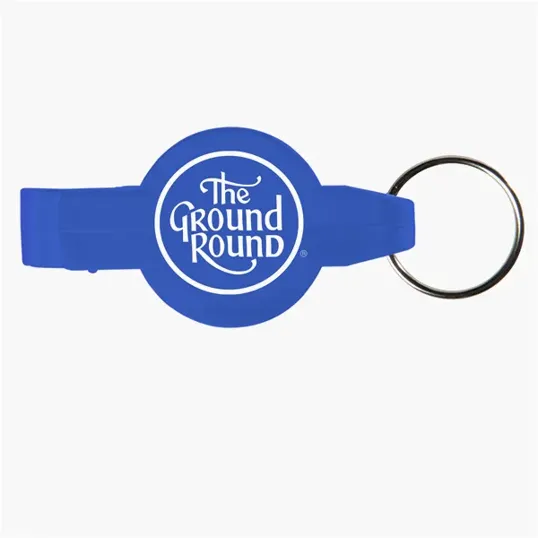 Evans Round Bottle Opener Beverage Wrench Keychain — view 3