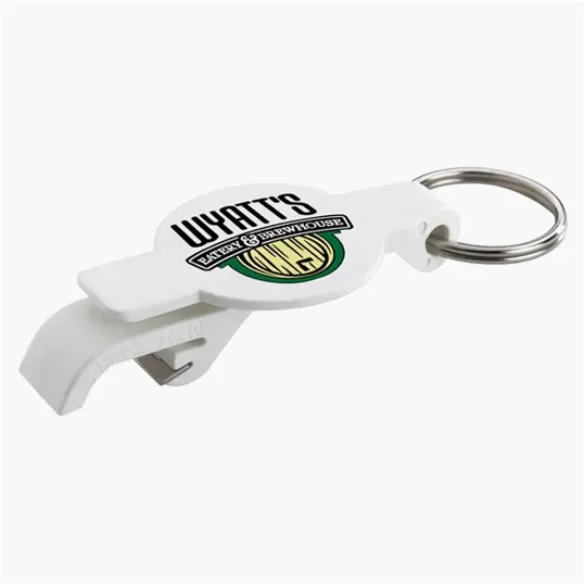 Evans Round Bottle Opener Beverage Wrench Keychain — view 7