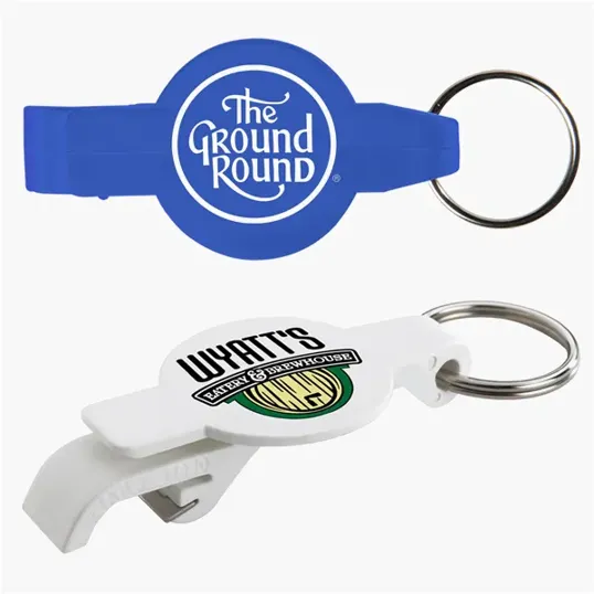 Evans Round Bottle Opener Beverage Wrench Keychain
