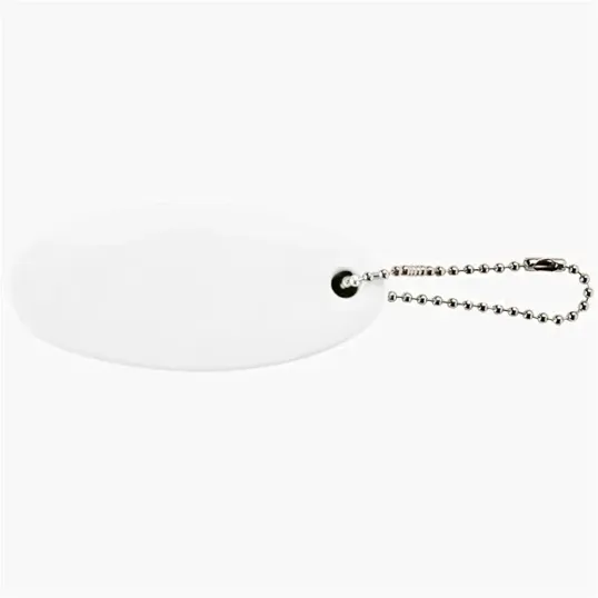 Oval Floating Key Tag with Key Ring — view 12