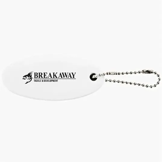 Oval Floating Key Tag with Key Ring — view 3
