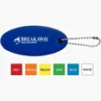 Oval Floating Key Tag with Key Ring