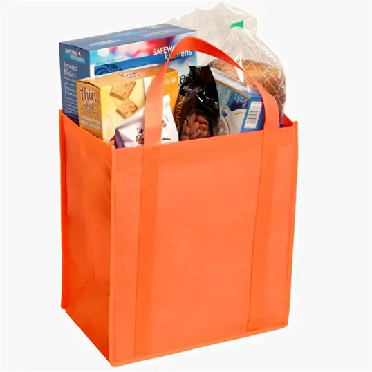 Evans Non-Woven Grocery Tote with Gusset and Insert — view 21