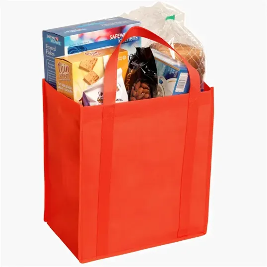 Evans Non-Woven Grocery Tote with Gusset and Insert — view 23