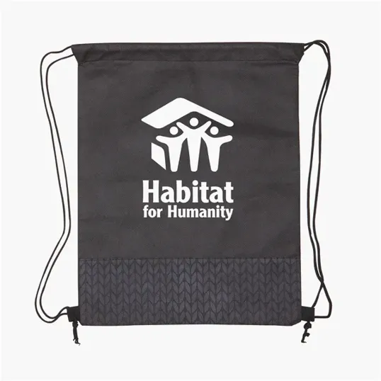 Pathway Non-Woven Drawstring Backpack — view 2