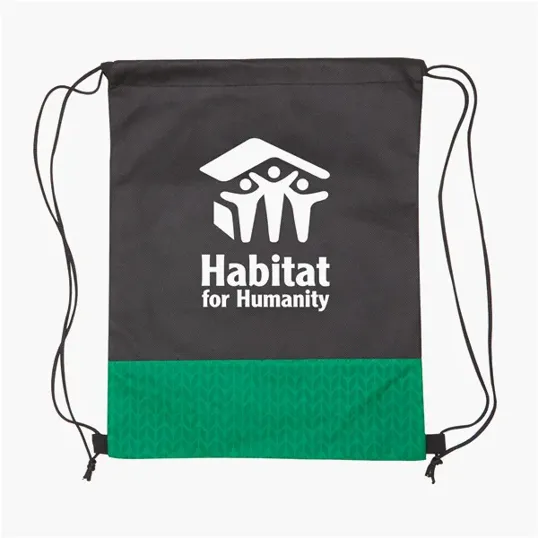Pathway Non-Woven Drawstring Backpack — view 3