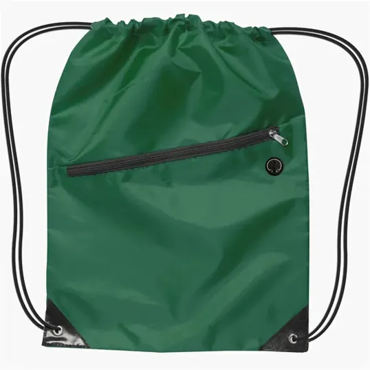 Drawstring Sports Backpack With Zipper — view 4