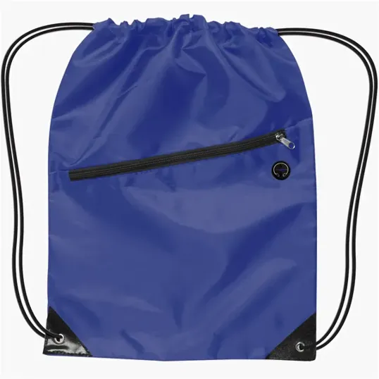 Drawstring Sports Backpack With Zipper — view 8