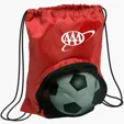 Drawstring Backpack with Zippered Pocket — view 2