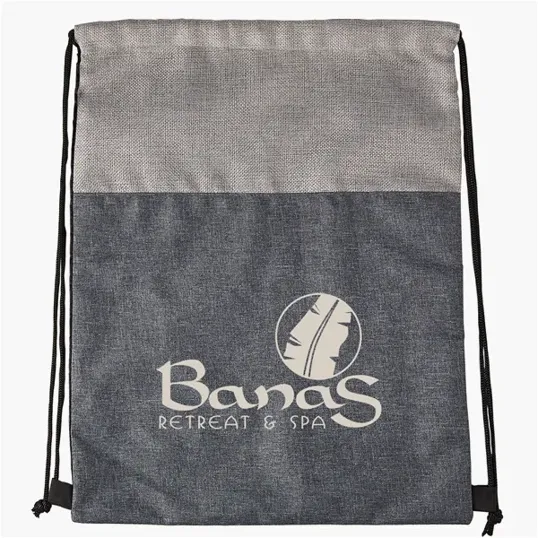 Heathered N' Jute Drawstring Backpack — view 3