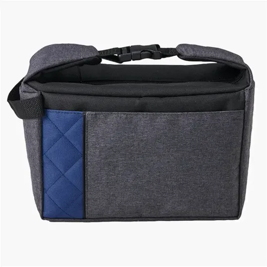 Insulated Lunch Bag Cooler with Zipper Compartment and Front Pocket — view 3