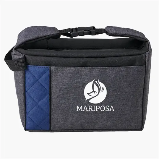Insulated Lunch Bag Cooler with Zipper Compartment and Front Pocket