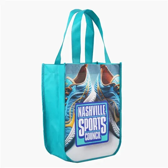 Evans Sublimated Curved Bottom Tote, 12"H x 9 1/2"W x 4 1/2"D