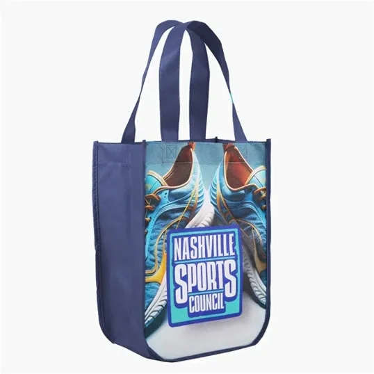 Evans Sublimated Curved Bottom Tote, 12"H x 9 1/2"W x 4 1/2"D — view 8