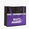Evans Non-Woven Tote Bag with Pocket, 14" x 16" x 5" — view 5